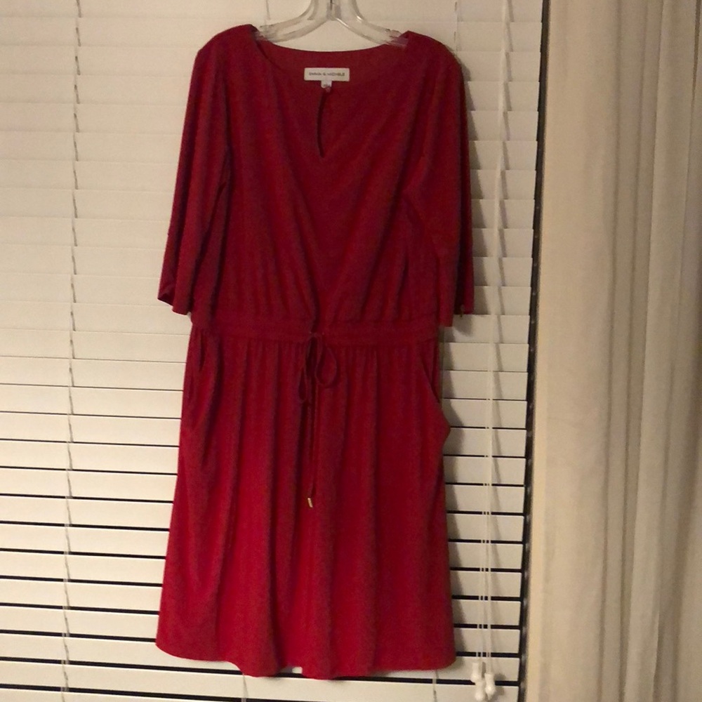 Emma and Michele red dress